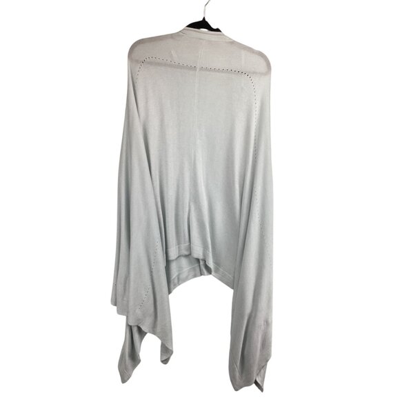 Lululemon Sweater Wrap Shrug Draped Size OS Silk Blend Light Blue Super Soft - Picture 5 of 6